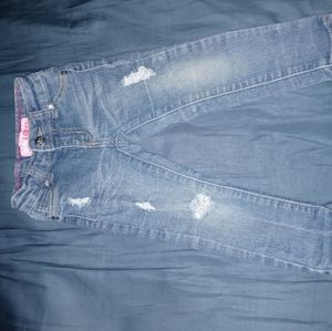 Pink Latte 3T Distressed skinny jeans